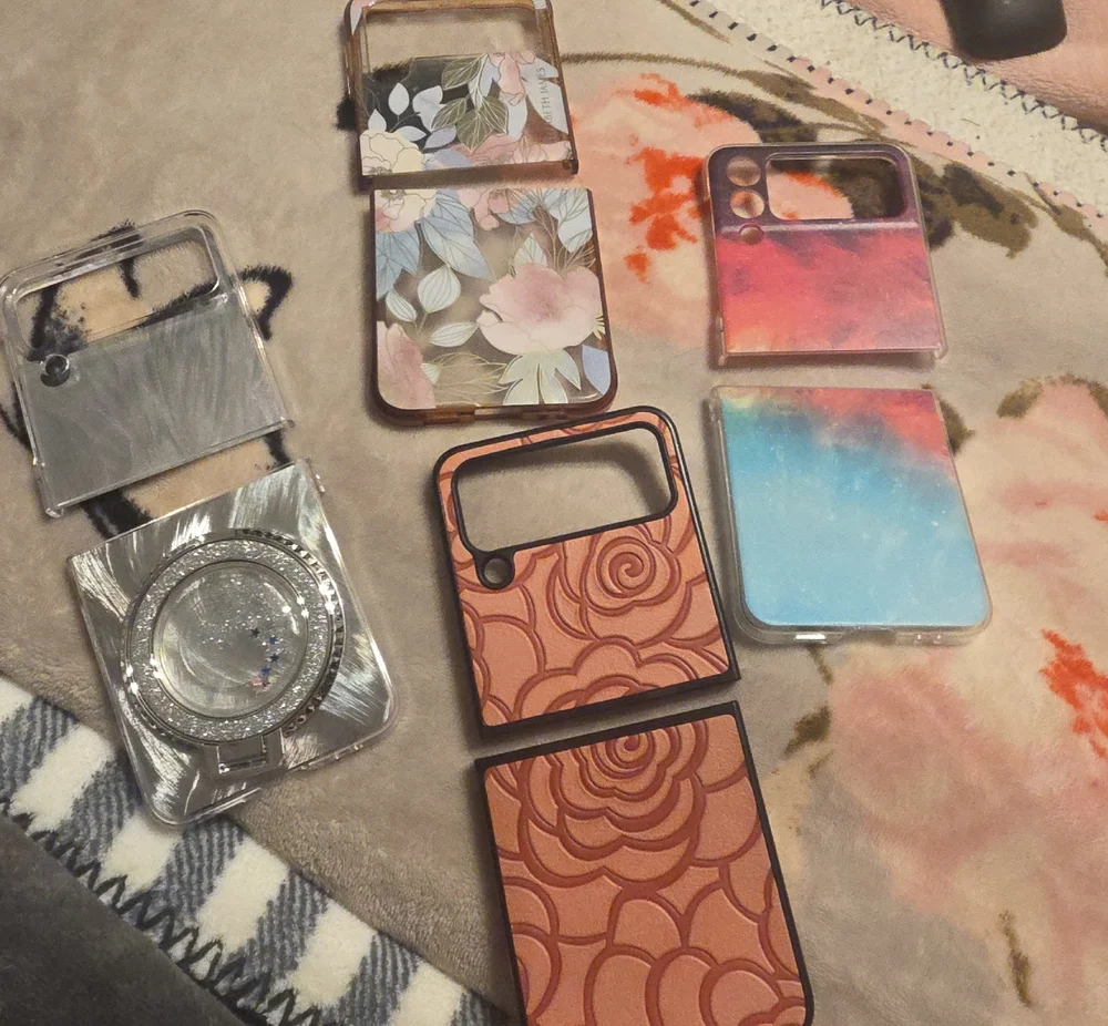 Galaxy-style Pink Floral & Gradient Phone Case Collection